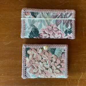 Vintage Floral Tapestry Women's Address Notebook and Checkbook set